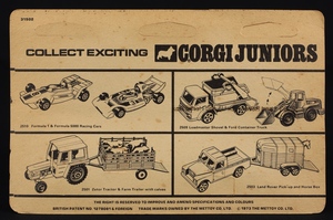 Corgi juniors 2503 land rover horse box dd344 back