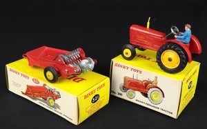 Dinky 300 massey ferguson tractor 321 manure spreader dd616 back