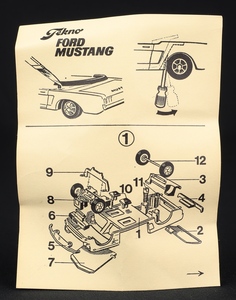 Tekno models 834r ford mustang rally ee497 leaflet