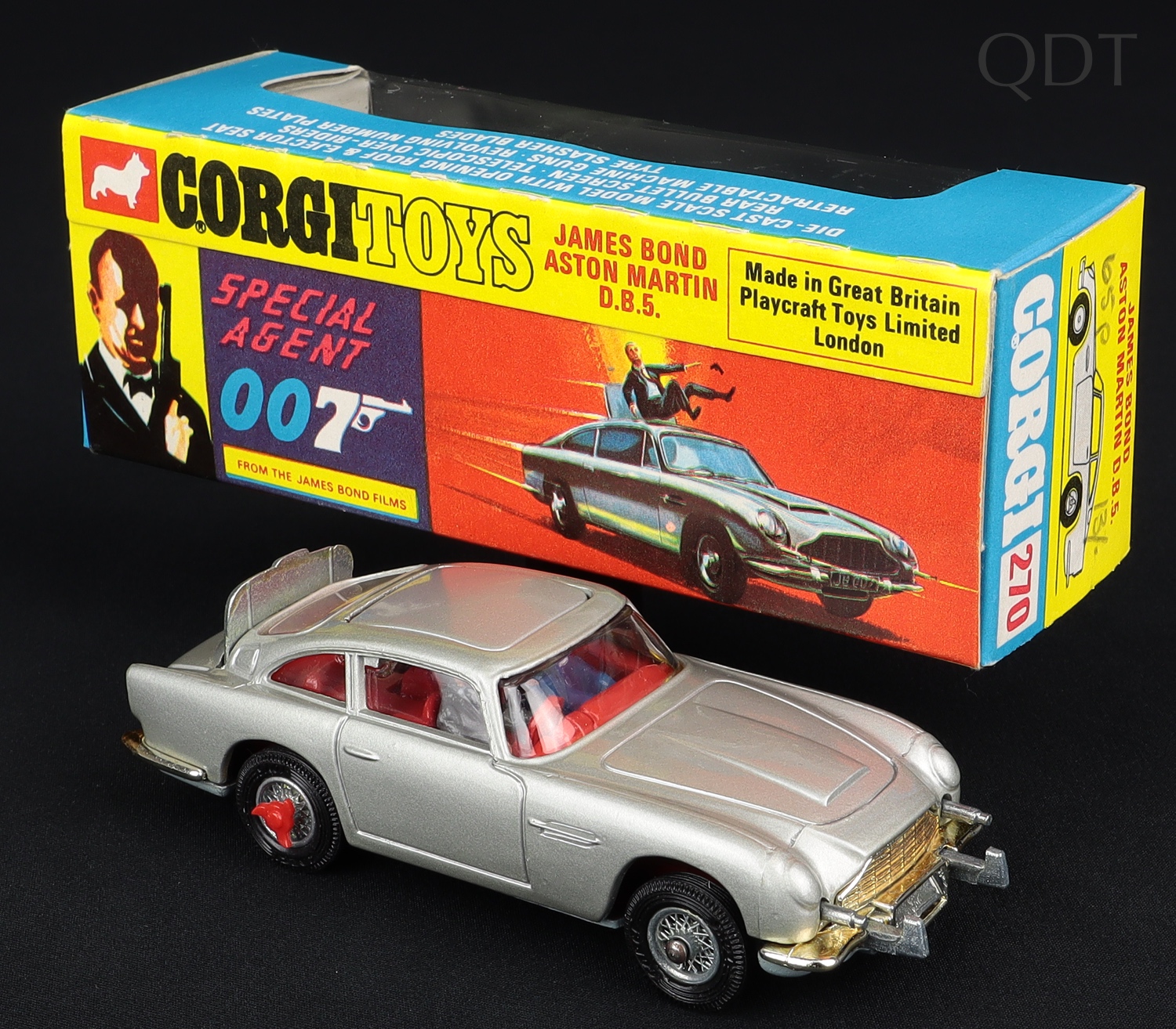 thumbnail image 2 of Corgi Toys No.271 James Bond Aston Martin DB5 - Custom Reproduction Box & Display Back ONLY 2 of 5