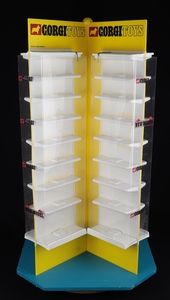 Corgi toys c2062:1  revolving dispaly stand ee750 back