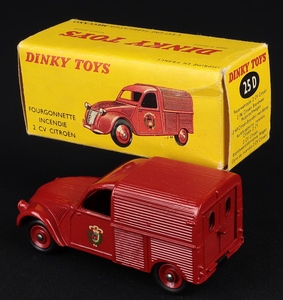 French dinky toys 25d citroen 2cv fire ff279 back