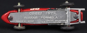 Corgi toys 154 ferrari formula 1 grand prix racing car ff469 base
