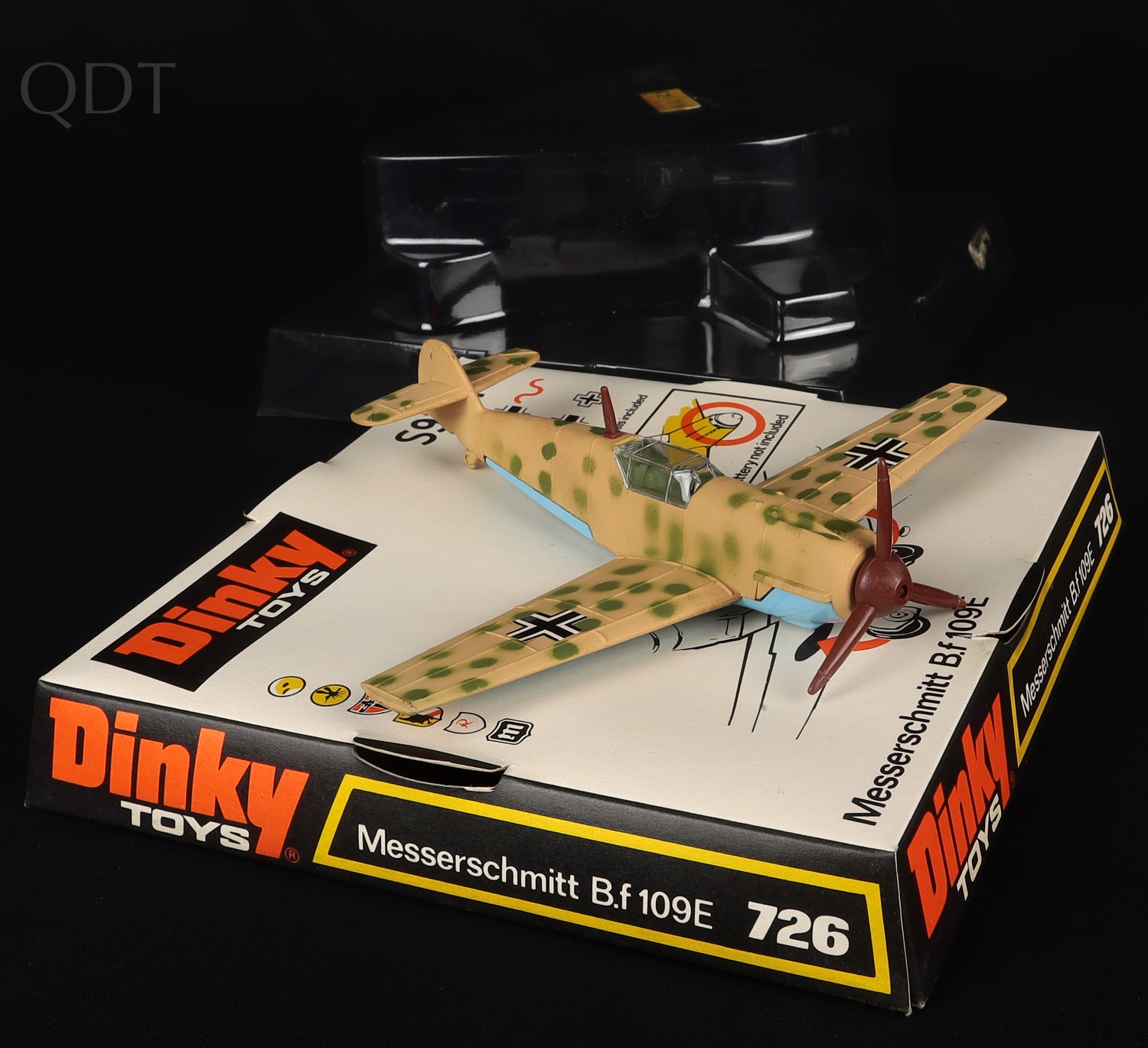 Dinky Toys 726 Messerschmitt Avion Chasseur, Moteur Fonctionnel, Boîte Reproduction