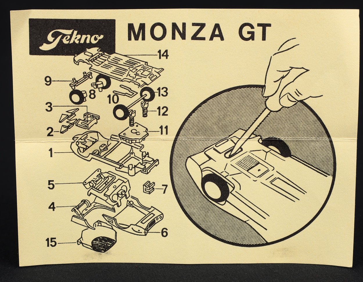 Rare voiture tekno danemark - monza gt blanc - 1/43 - bon