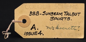 Dinky trade box 38b sunbeam talbot sports car gg536 box colour schem factory tag