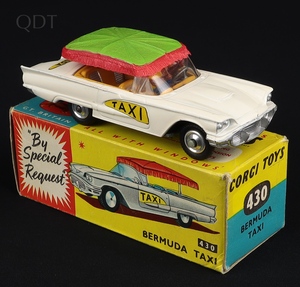 Corgi toys 430 bermuda taxi gg654 front