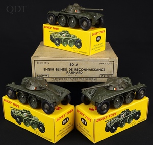 Dinky trade box 80a panhard armoured cars gg829 front