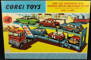 Corgi toys gift set 48 ford transporter cars gg868 box back