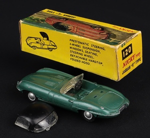 Nicky dinky toys 120 e type jaguar hh76 back
