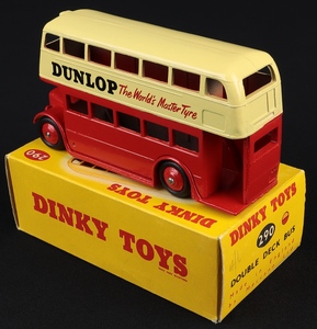 Dinky toys 290 dunlop double deck bus jj135 back