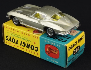 Corgi toys 310 corvette sting ray jj139 back
