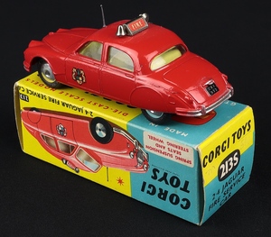 Corgi toys 213s 2.4 jaguar fire service car jj343 back