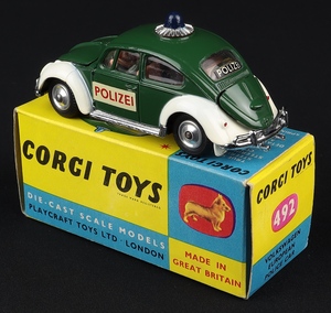 Corgi toys 492 volkswagen european police car jj380 back
