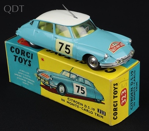 Corgi toys 323 citroen ds19 monte carlo jj382 front