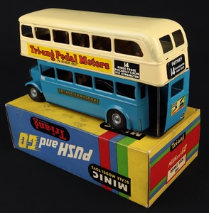 Minic 60m double decker bus push go jj411 back