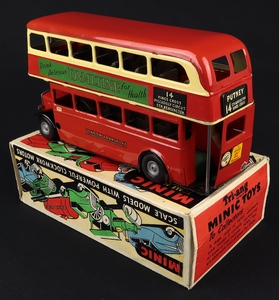Tri ang minic 60m double decker bus jj412 back
