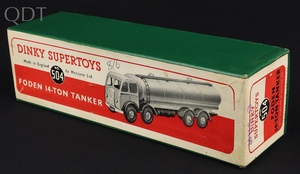 Dinky supertoys 504 foden 14 ton tanker empty box jj438 front