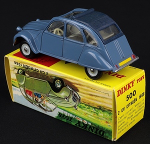 French dinky toys 500 2 cv citroen jj471 back
