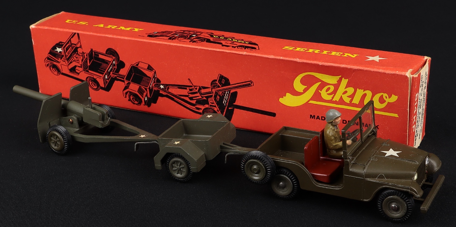 Tekno Denmark 814 Willys Militär Jeep mit Fahrer in OVP #7412