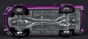 Dinky toys 114 triumph spitfire jj527 base