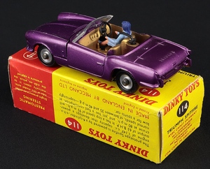 Dinky toys 114 triumph spitfire jj527 back