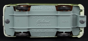 Corgi toys 420 ford thames airborne caravan jj591 base