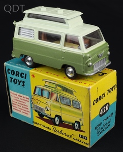 Corgi toys 420 ford thames airborne caravan jj591 front