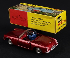 Nicky dinky toys 113 mgb sports jj685 back