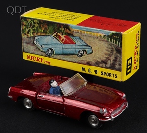 Nicky dinky toys 113 mgb sports jj685 front