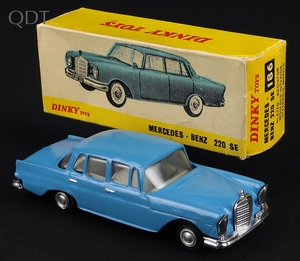 Indian dinky 186 mercedes 220se jj702 front