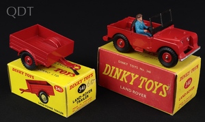 Dinky toys 340 landrover 341 trailer jj767 front