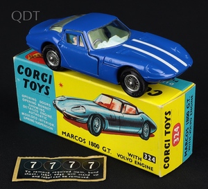 Corgi toys 324 marcos 1800 gt jj821 front