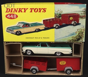 Dinky toys 448 chevrolet pick up trailers jj886 front