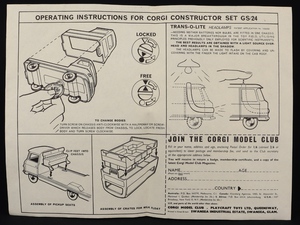 Corgi gift set 24 constructor set jj946 leaflet