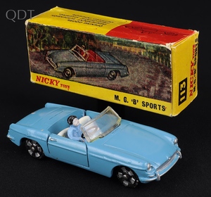 Nicky dinky toys 113 1 mgb sports kk106 front