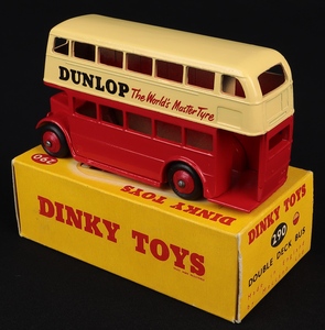 Dinky toys 290 double deck bus dunlop k111 back
