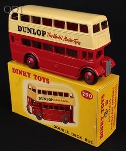 Dinky toys 290 double deck bus dunlop k111 front