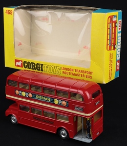 Corgi toys 468 london routemaster bus 'outspan'  back