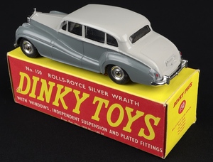 Dinky toys 150 rolls royce silver wraith kk154 back