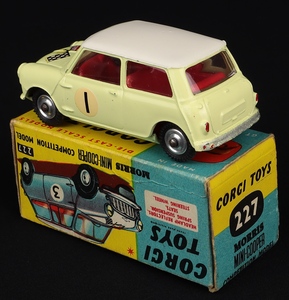Corgi toys 227 mini cooper competition back