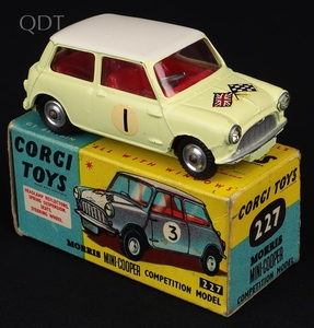 Corgi toys 227 mini cooper competition front