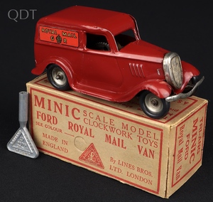 Tri ang minic 1 ford royal mail van 3m kk204 front
