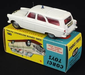 Corgi toys 419 ford zephyr motorway patrol kk219 back