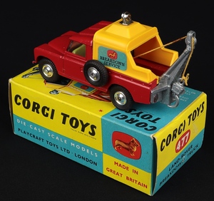 Corgi toys 477 landrover breakdown truck kk222 back