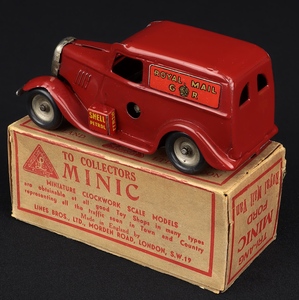 Tri ang minic 1 ford royal mail van 3m kk204 back