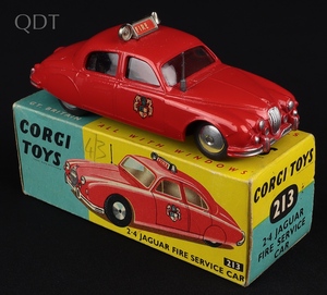 Corgi toys 213 2.4 jaguar fire service car kk360 front