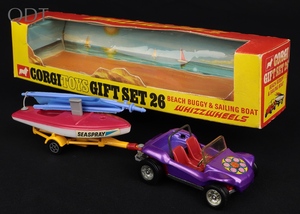 Corgi toys gift set 26 beach buggy sailing boat kk462 front