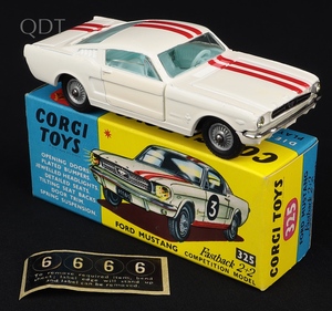 Corgi toys 325 ford mustang competition model kk463 front