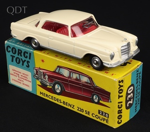 Corgi toys 230 mercedes 220 se coupe kk539 front